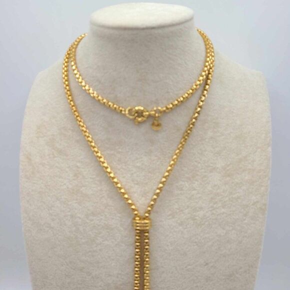 J Crew White Beaded Long Tassel Necklace NEW! NWOT! - Picture 3 of 11